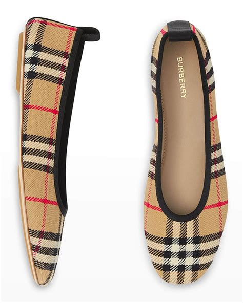 ralf check ballerina flats